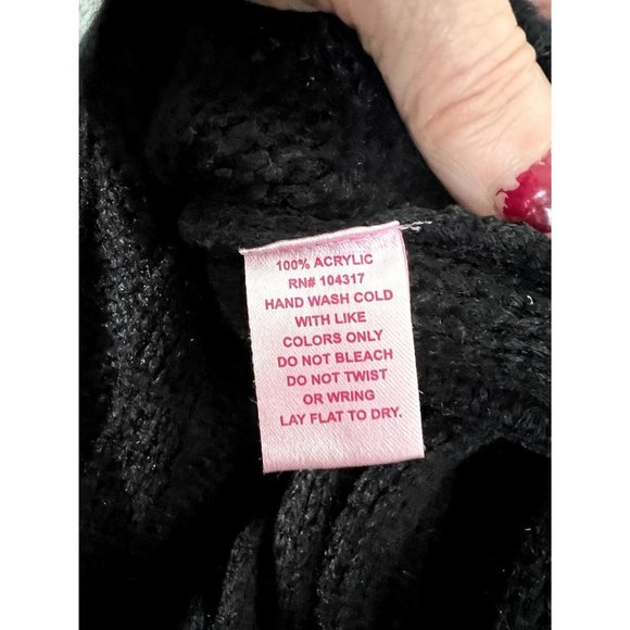 Derek Heart women's black draped front sweater size 3X, sleeveless - Picture 7 of 7